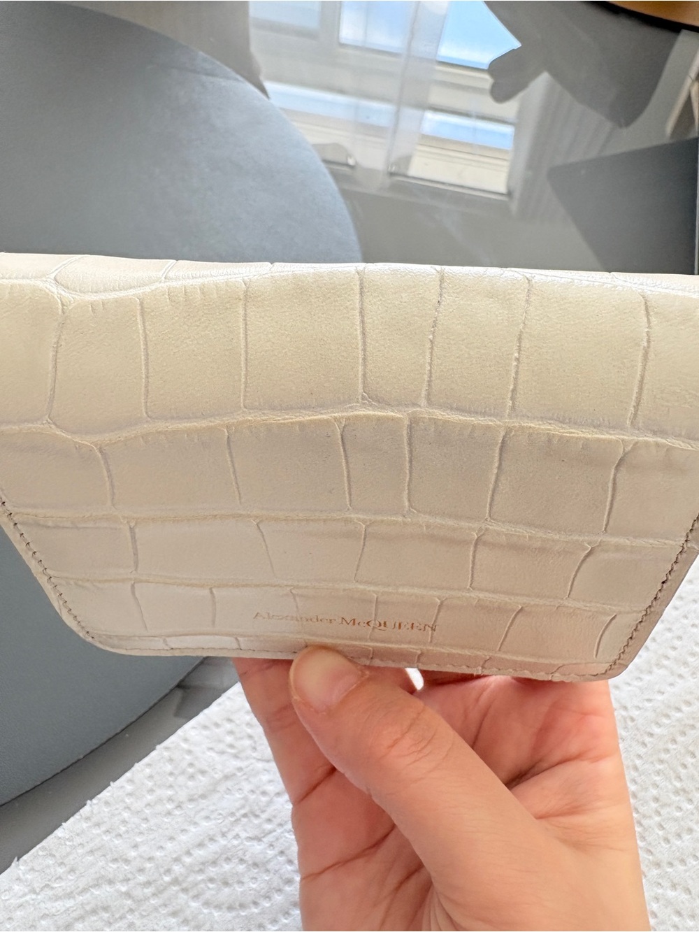 MCQUEEN
White Croc Skull Bifold Wallet - Picture 4 of 11
